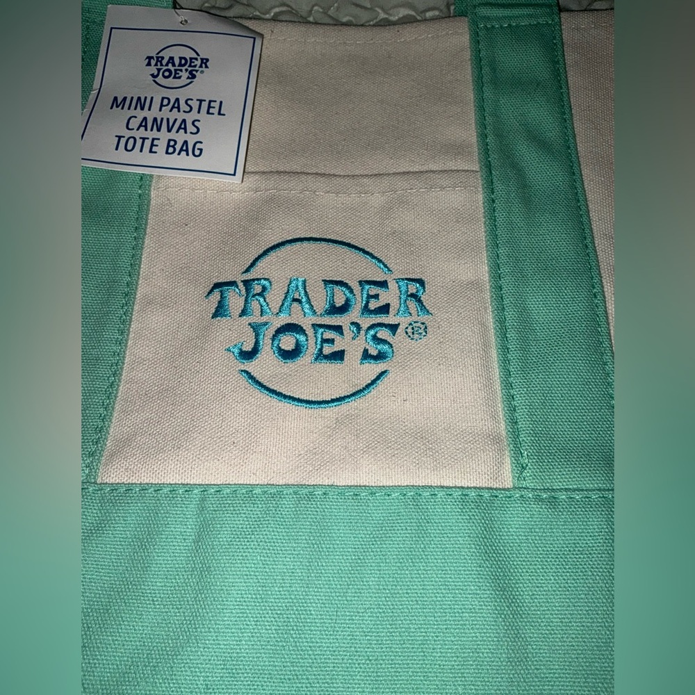 Trader Joe’s Mini Pastel Canvas Tote - Picture 12 of 13